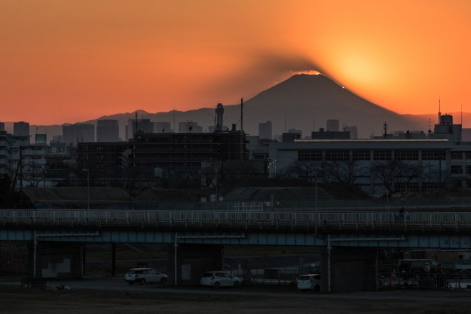 富士山の影