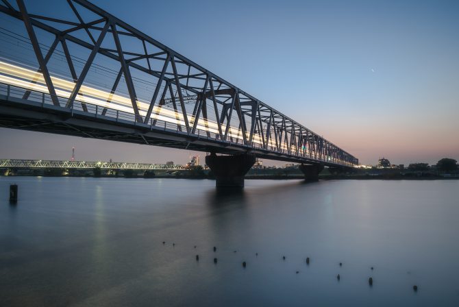 江戸川の夕暮れ